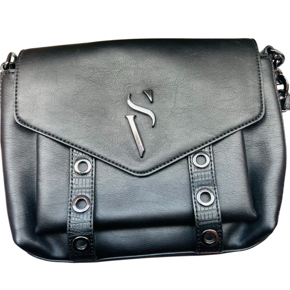 Simply Vera Wang Black Chain Link Crossbody Bag - Picture 1 of 7